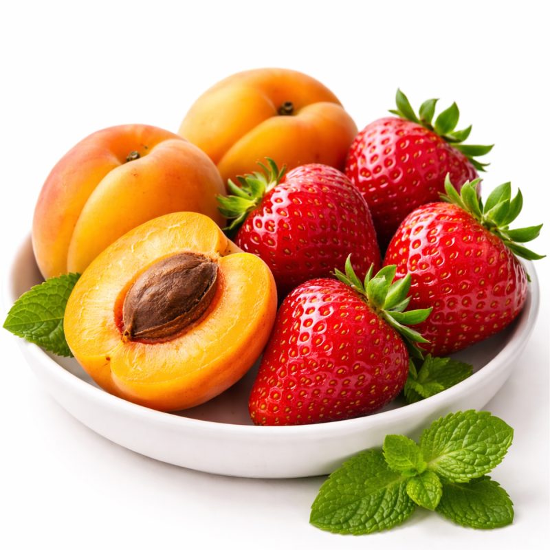Apricot and Strawberries